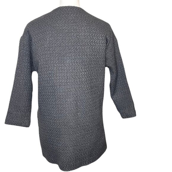 B Sweet Women's Wool Blend Tweed Coat Jacket Zip with Zipper Pockets Sz Small - Picture 2 of 5